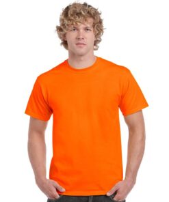 Alternative view of Gildan Ultra Cotton környakú neon színű uniszex láthatósági póló