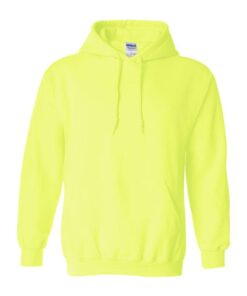 Gildan Heavy Blend neon színű uniszex kapucnis pulóver kenguruzsebbel (2 féle színben)