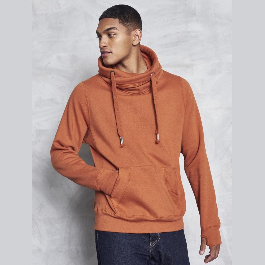 Just Hoods Cross Neck Hoodie
