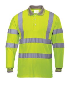 Portwest S277 láthatósági hosszú ujjú galléros póló