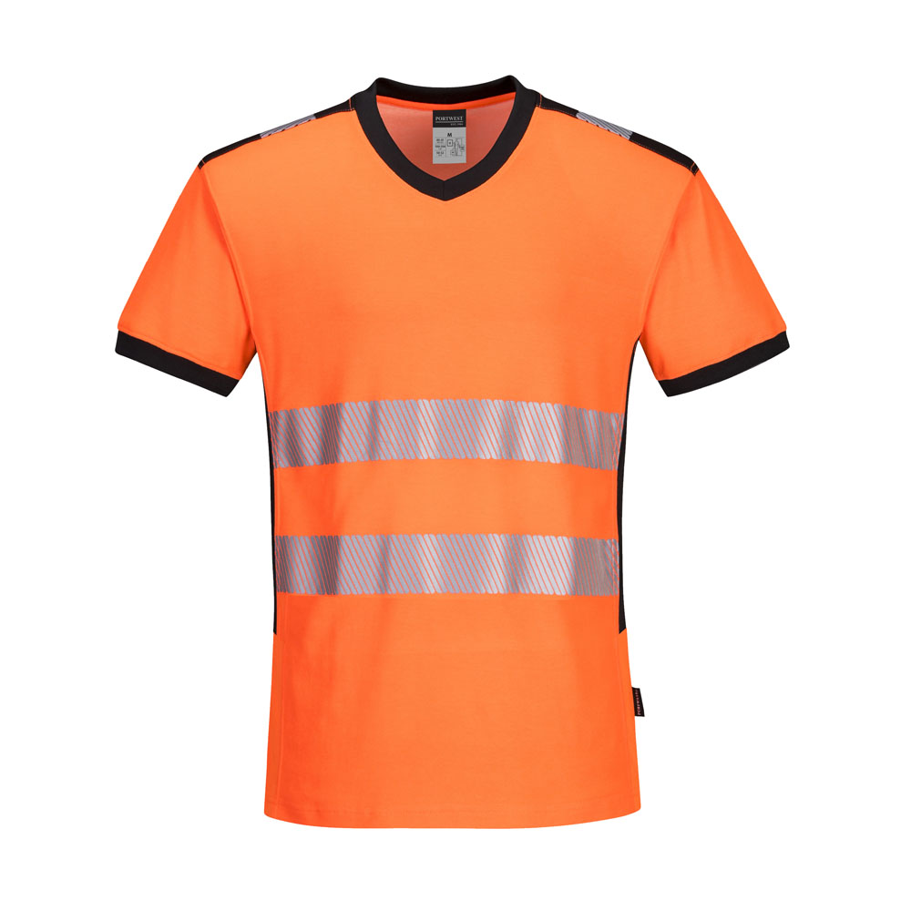Portwest PW310 Hi-Vis V-nyakú póló - Image 2